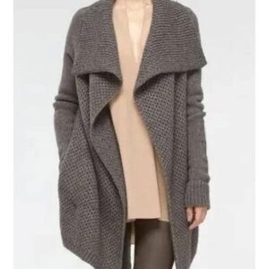 Vince Honeycomb Wool/Yak Open Cardigan Sweater Large